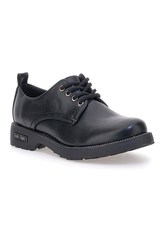 Stringate nere in pelle con suola robusta Me & Me 3001