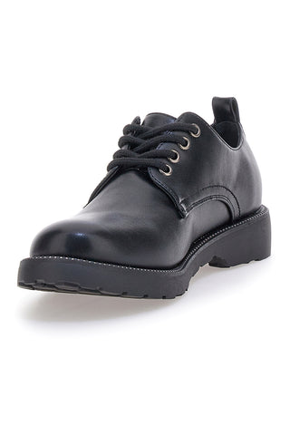 Stringate nere in pelle con suola robusta Me & Me 3001
