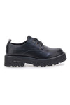 Me & Me 3011 Schwarze Schnürschuhe mit Profilsohle