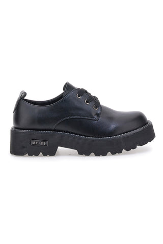 Scarpe stringate nere con suola carrarmato Me & Me 3011