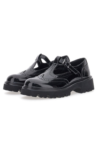 Mary Jane nere in vernice con fondo carrarmato Pittarello Capsule BT251123006