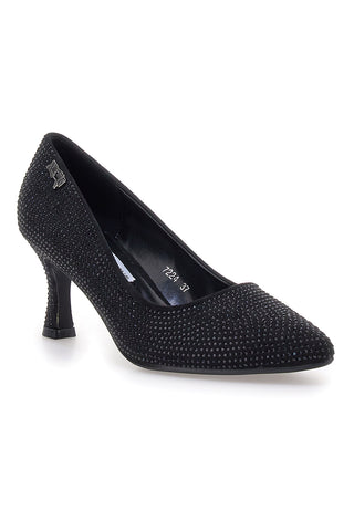 Décolleté nere con strass Nazareno gabrieli 7224