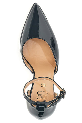 Décolleté nere verniciate con cinturino alla caviglia Mon dieu