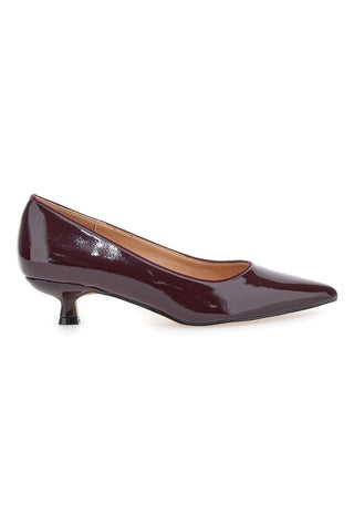 Décolleté bordeaux in vernice con tacco basso Mon Dieu 9904H18