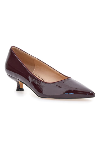 Décolleté bordeaux in vernice con tacco basso Mon Dieu 9904H18