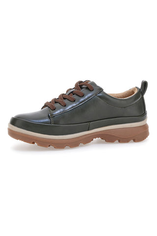 Scarpe basse verde scuro con zip laterale e suola carrarmato Altemberg 9