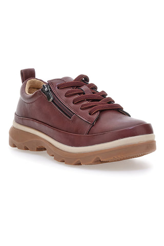 Scarpe basse bordeaux con zip laterale e suola carrarmato Altemberg 9
