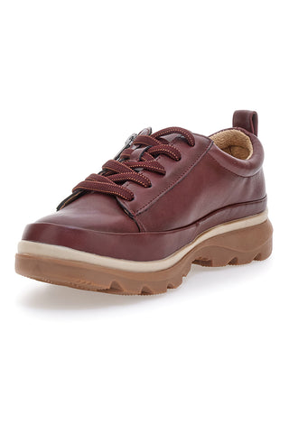 Scarpe basse bordeaux con zip laterale e suola carrarmato Altemberg 9