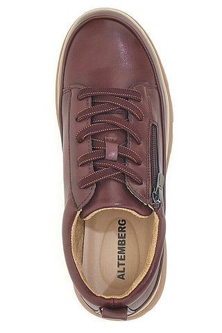 Scarpe basse bordeaux con zip laterale e suola carrarmato Altemberg 9