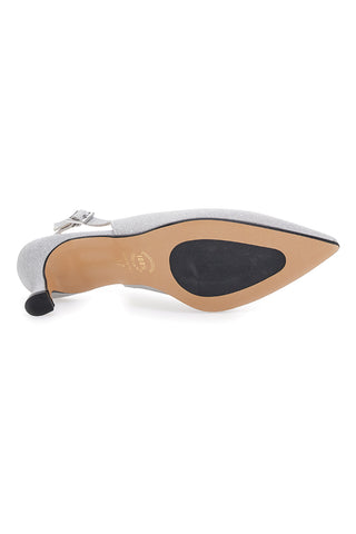 Décolleté argento glitter slingback Pittarello Romantic 54366