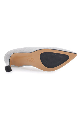 Pittarello Romantic 5384 Pumps mit silbernem Glitzer und mittlerem Absatz