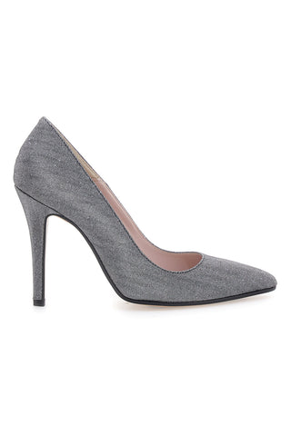 Pittarello Rom. 5423 dunkelgraue Glitzer-Pumps mit hohem Absatz