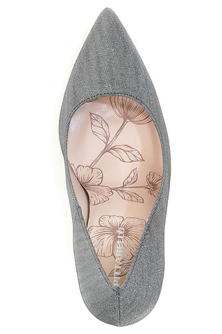 Décolleté grigio scuro glitter con tacco alto Pittarello Romantic 5423