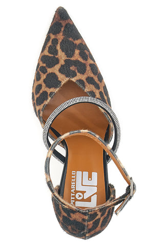 Pittarello Love 7092 Animalier-Pumps mit Riemchen und Spool-Absatz
