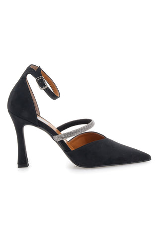 Pittarello Love 7092 Schwarze High Heel Pumps mit Riemchen