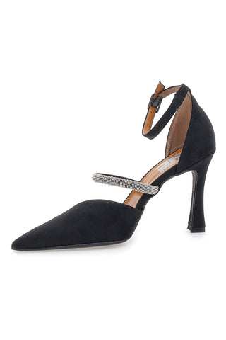 Décolleté nere con cinturini e tacco alto Pittarello love 7092