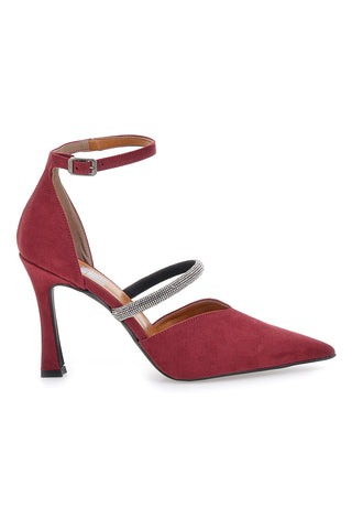 Pittarello Love 7092 rote Pumps mit Riemchen und Spool-Absatz