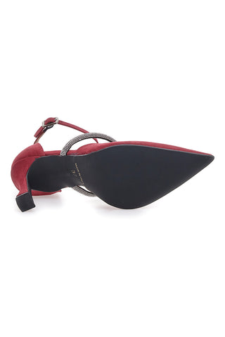 Pittarello Love 7092 rote Pumps mit Riemchen und Spool-Absatz