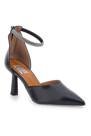 Pittarello Love 63512 Schwarze Pumps mit Stilettoabsatz und Schmuckriemen