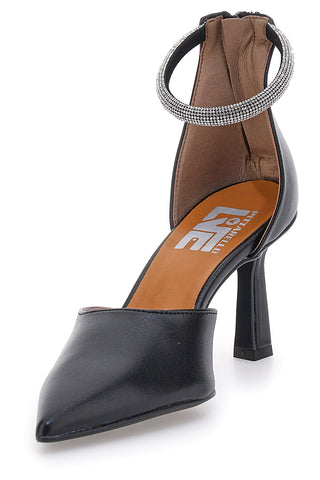 Pittarello Love 63512 Schwarze Pumps mit Stilettoabsatz und Schmuckriemen