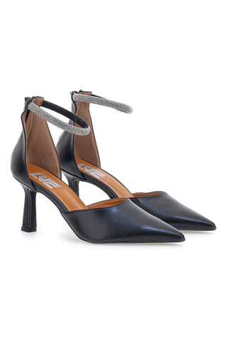 Pittarello Love 63512 Schwarze Pumps mit Stilettoabsatz und Schmuckriemen