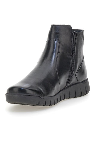 Schwarze Stiefeletten mit seitlichem Reißverschluss, Plocadi 749066PT