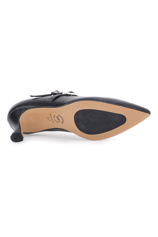 Décolleté nere con doppi cinturini lucidi Pittarello glam 64362