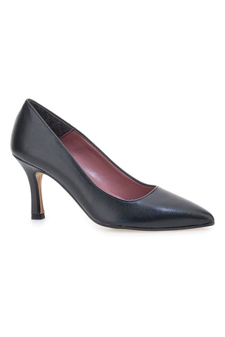 Schwarze Dekolleté-Schuhe mit spitzer Spitze und Matteffekt von Pittarello glam 6370