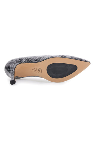 Pittarello Glam 66370 Dekolleté mit grauem Python-Print und Glanzeffekt