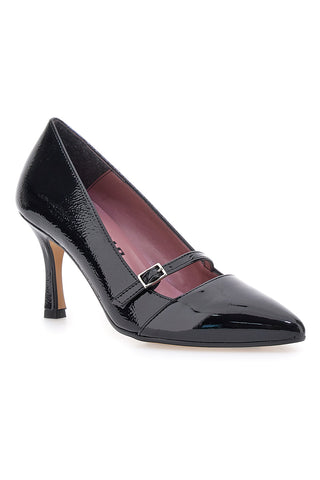 Pittarello Glam 63100 schwarze Lacklederpumps mit Riemchen