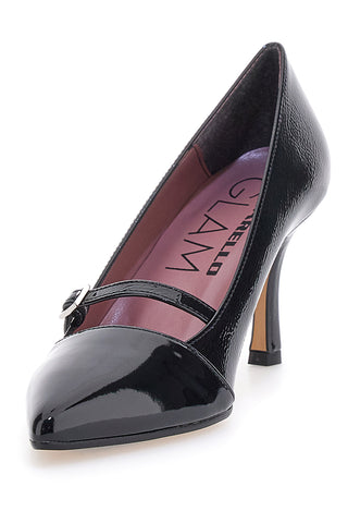 Pittarello Glam 63100 schwarze Lacklederpumps mit Riemchen