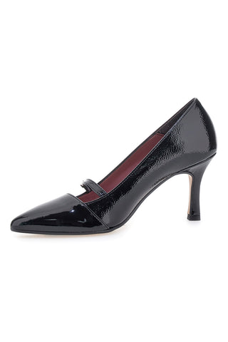 Pittarello Glam 63100 schwarze Lacklederpumps mit Riemchen