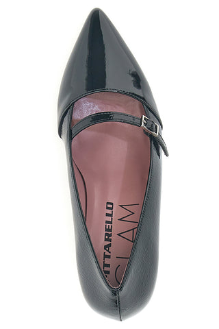 Pittarello Glam 63100 schwarze Lacklederpumps mit Riemchen