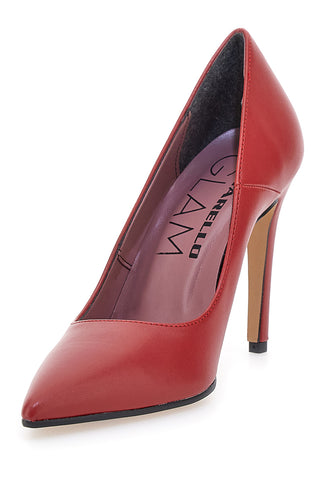 Décolleté rosse con tacco alto e punta sfilata Pittarello Glam 6509