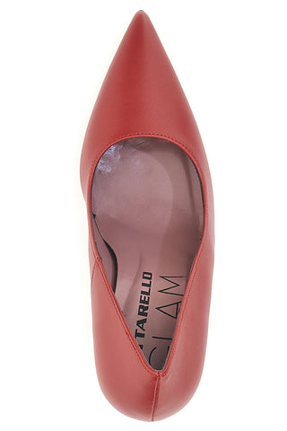 Décolleté rosse con tacco alto e punta sfilata Pittarello Glam 6509