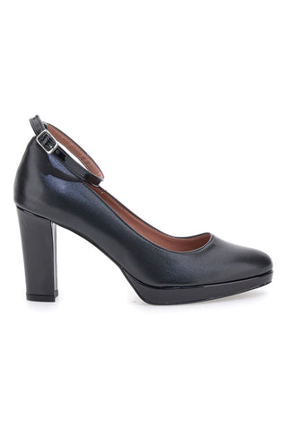 Schwarzes Dekolleté mit Riemchen und Plateau Pittarello Class 2594