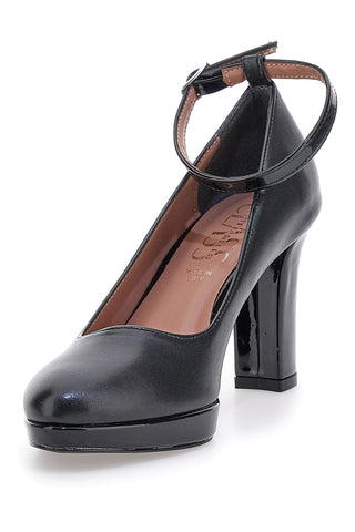 Décolleté nere con cinturino e plateau Pittarello Class 2594