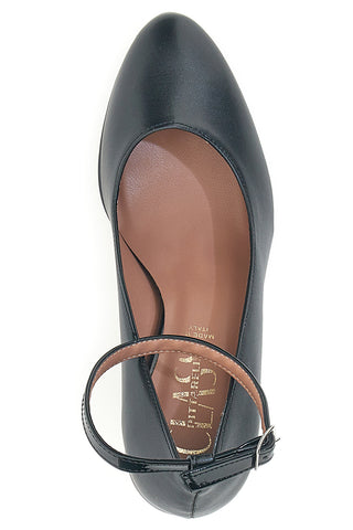 Décolleté nere con cinturino e plateau Pittarello Class 2594