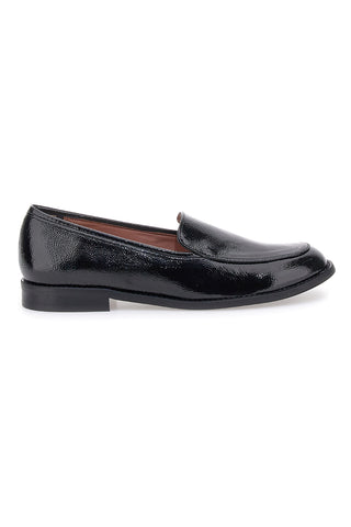 Mocassini neri effetto vernice slip-on Pittarello glam 3659