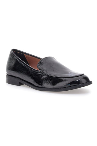 Mocassini neri effetto vernice slip-on Pittarello glam 3659