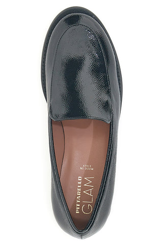 Mocassini neri effetto vernice slip-on Pittarello glam 3659