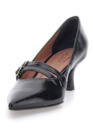 Schwarzes Dekolleté mit spitzer Spitze und Doppelschnalle Pittarello Glam 3854R