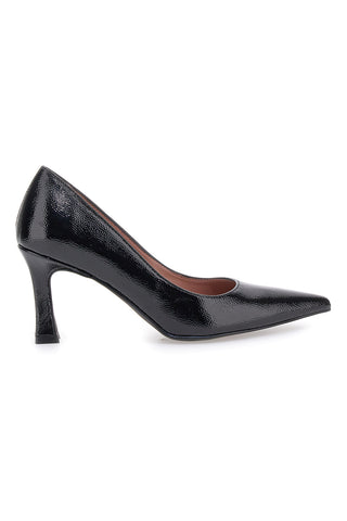 Schwarze Pumps mit spitzer Spitze und Spool-Absatz Pittarello Glam 3476