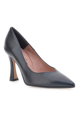 Décolleté nere in vera pelle con tacco rocchetto Francesca Gritti 157