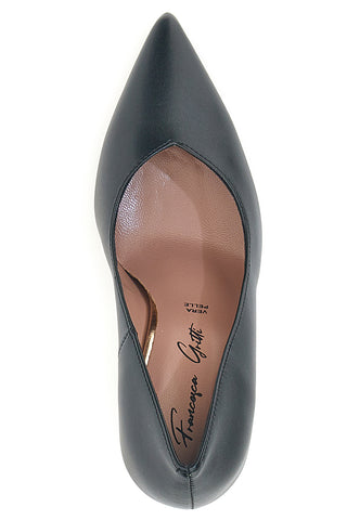 Décolleté nere in vera pelle con tacco rocchetto Francesca Gritti 157