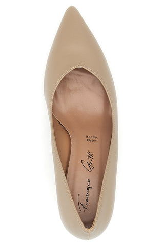 Décolleté beige a punta con tacco a rochetto Francesca Gritti 61