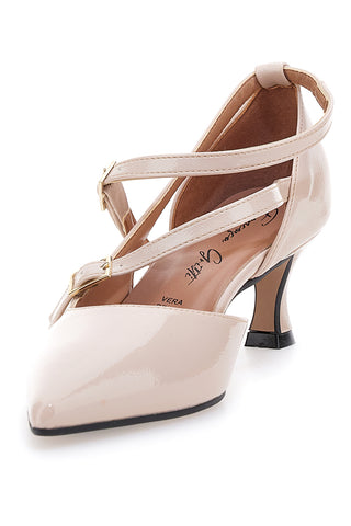 Francesca Gritti P6040 Nude Doppelriemen-Pumps