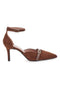 Francesca Gritti P8049 Braune Riemchenpumps mit Stilettoabsatz
