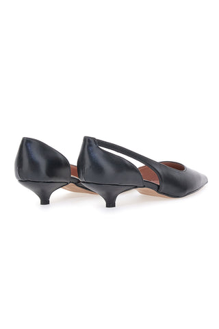 Décolleté nere con tacco basso e scollo laterale Francesca Gritti P3042