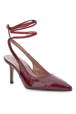 Décolleté bordeaux a punta con laccio alla caviglia Francesca Gritti P7045